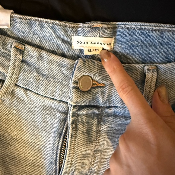 NWT Good American High Rise Sky Blue Denim Jeans - Picture 2 of 5